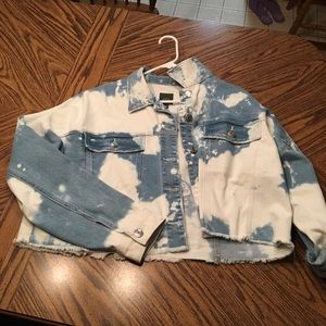 bleached denim jacket